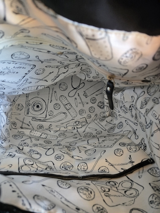 kate spade Convertible Black Nylon & Patent Leather Drawstring Backpack - Picture 7 of 13